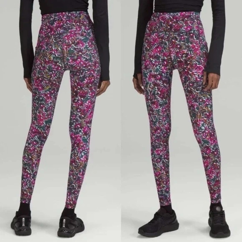 Lululemon Swift Speed High-Rise Tight Size 4 Floral Electric Multi‎  Bright